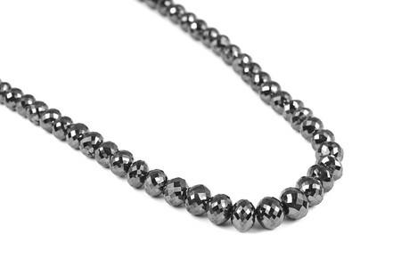 【一点もの】ブラックダイヤモンドネックレス　R54　K05085-H