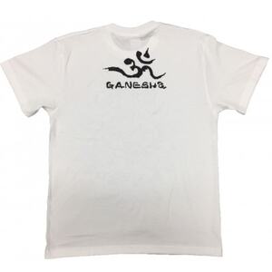手描きTシャツ 仏画 ガネーシャ 白 (半袖 XLサイズ)【1615512】