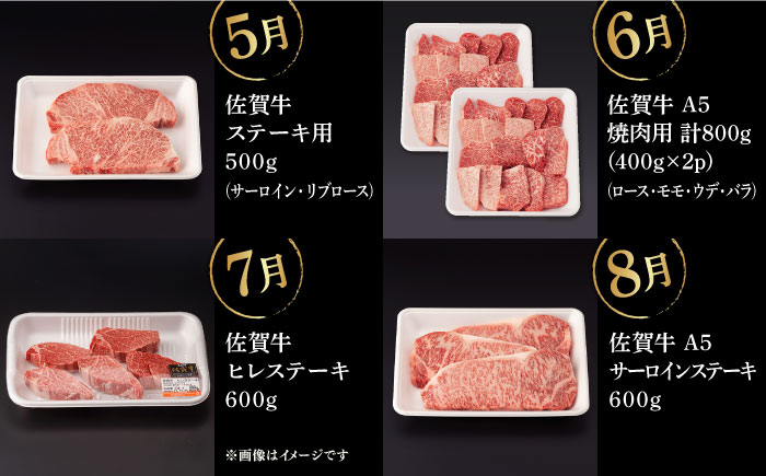【12回定期便】佐賀牛 フルコース定期便 【桑原畜産】[NAB110] 肉 精肉 牛肉 佐賀牛 佐賀県産 黒毛和牛
