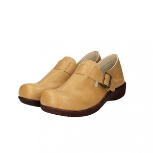 ベルトコンフォートシューズ｜マスタード LL(24.5cm) レディース スリッポン 幅広 甲高 外反母趾 ゆったり幅 大人気 靴