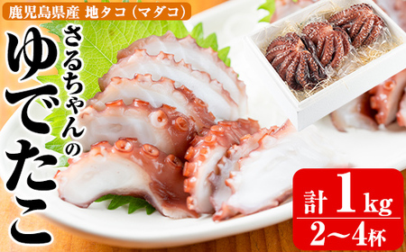 鹿児島県産地たこのゆでたこ(計1kg) 阿久根市 国産 九州産 特産品 新鮮 地ダコ タコ 魚介 魚貝 海産物 海鮮 蛸 味付 刺身 磯辺焼き たこ焼き 唐揚げ 料理 おかず お弁当【さるがく水産】akn028-19