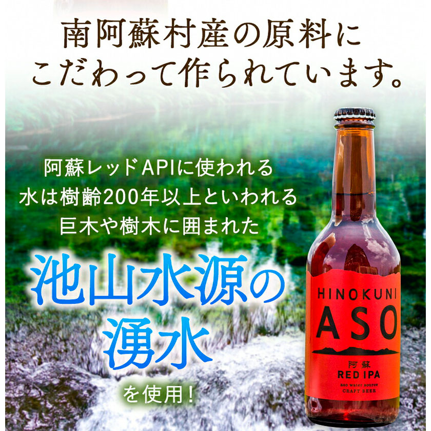 みなみ阿蘇 ビール 阿蘇レッド IPA 330ml×6本セット 株南阿蘇ケアサービス 《90日以内に出荷予定(土日祝除く)》---sms_carebred_90d_23_16000_6i---