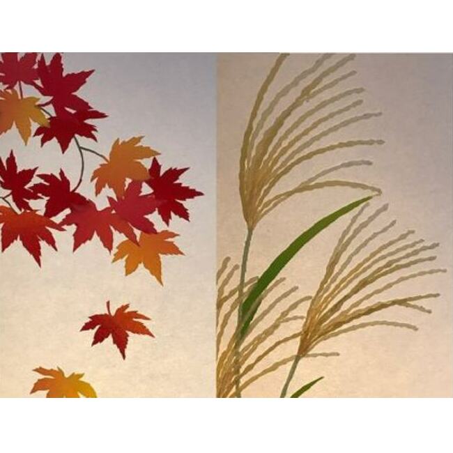 着物生地で作ったおしゃれな行灯（あんどん） 秋の植物 099H269_イメージ3
