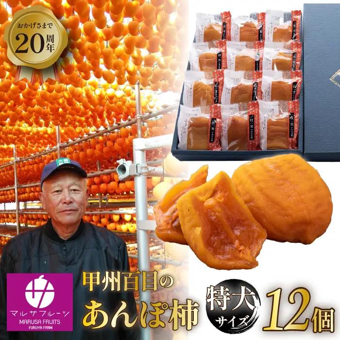 【2026年発送★先行予約】【限定特大品】甲州百目のあんぽ柿　特大サイズ　12個入り 088-014-26y