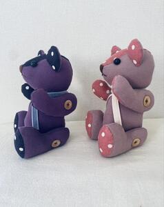 はんぷくま【ピンク・紫】 インテリア くまのぬいぐるみ ぬいぐるみ シンプル テディベア 贈り物 飾り 子供 孫 誕生日 プレゼント  ピンク