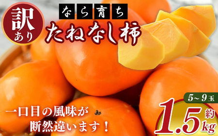 【なら育ち 益田農園】たねなし柿　訳アリ　約1.5kg(5玉～9玉） | 果物 柿 わけあり