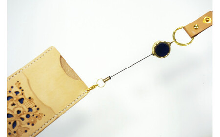 本革ICカードケース（障害のある人たちがつくるハートフルグッズ）【きいろ】