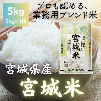 宮城県産ブレンド米　宮城米(精米)5kg【1726187】