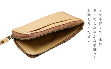 シカ革 小銭入れ ベージュ 6.5cm×11cm×1cm 財布 革製品 シカ 鹿 メンズ レディース ファッション 小物 ギフト 贈り物 プレゼント レザー 九州産 日本製 国産 「えびのブランド」認