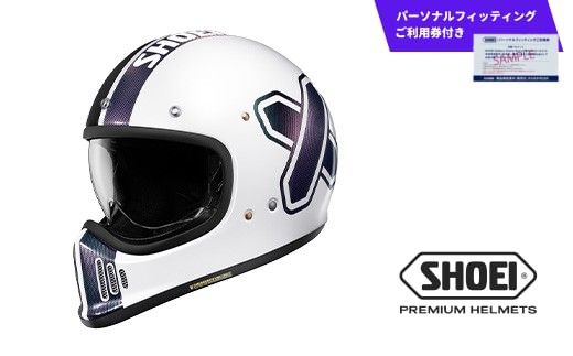 SHOEI ヘルメット「EX-ZERO CROSS LOGO2 TC-6 (WHITE/BLACK)」Lサイズ パーソナルフィッティングご利用券付 バイク フルフェイス ショウエイ バイク用品 ツーリング SHOEI品質 shoei スポーツ メンズ レディース