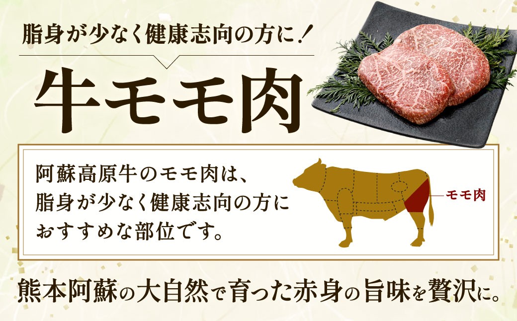 阿蘇高原牛 モモステーキ 約1.2kg ( 約200g x 6枚 )