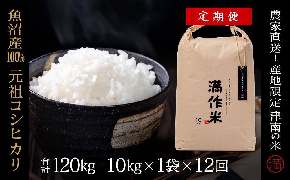 【令和8年産 先行予約】【12ヶ月定期便】合計120kg 10kg×12回 【県認証】元祖魚沼産コシヒカリ129403-023