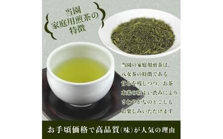 八女茶100％ 家庭用業務用煎茶 100g×10袋 お手頃品！＜岩崎園製茶＞　075-010