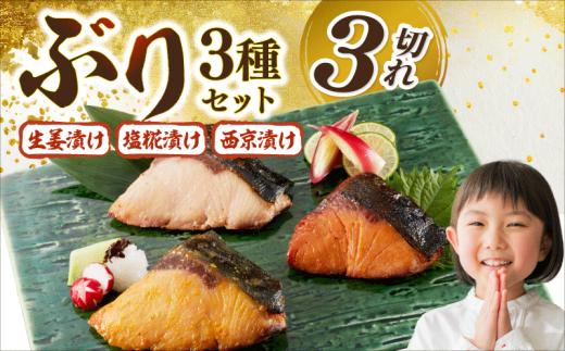 ぶり漬け焼き贅沢セット（3種各1個入り）