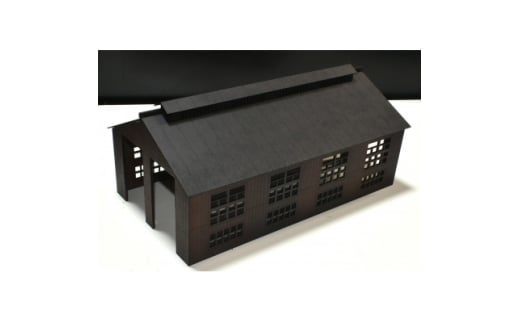 鉄道模型ストラクチャー1/80 HOサイズ サザンオリジナル木造機関庫(塗装済み完成品)こげ茶【1654439】
