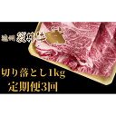 【ふるさと納税】【数量限定】稀少！遠州袋井牛 切り落とし 1kg 【定期便3回】贅沢 ヘルシー 料理 グルメ 肉 カレー シチュー 厳選 人気 袋井市　定期便・お肉・牛肉