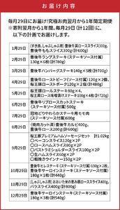 2387R_毎月29日にお届け!究極お肉1年間定期便/計12回発送