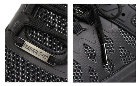 FEATHER STEP   FS-01 日本製 スニーカー ダブルラッセル BLACK  26.5cm