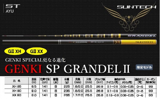 【日本製・鮎竿限定モデル】GENKI SP GRANDELⅡ XX 90（723-1）