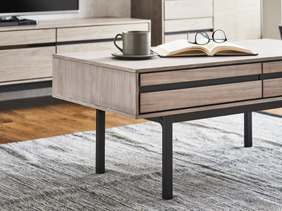 【開梱・設置】ロゼッタ 100cm センターテーブル（グレーC-106）　AX009