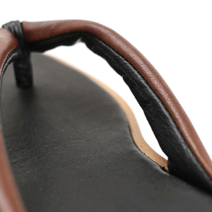 TUっKAKE BL/BR（ブラック/ブラウン）　ユニセックス ファッション 靴 シューズ 栃木レザー つっかけ XXS（22.5〜23.0cm）