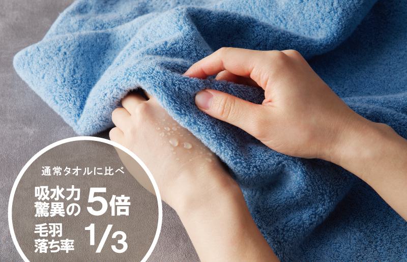 世界最高峰のタオルnei フェイスタオル 3枚（ブルー） 020C316