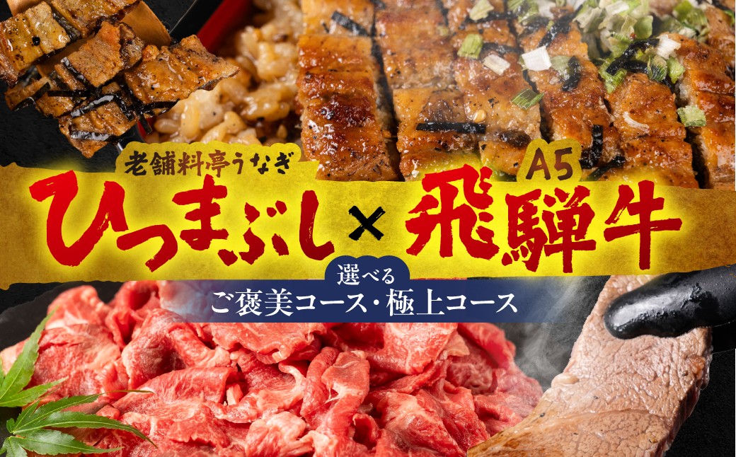 
                  老舗料亭うなぎ × A5飛騨牛 ≪選べる≫ ご褒美 極上 飛騨牛 A5 A5ランク A5等級 切り落とし ヒレ ステーキ うなぎ unagi ひつまぶし 国産 長焼 蒲焼 うな牛 冷凍 冷蔵 プレゼント ギフト うなぎ ひつまぶし 飛騨牛 ステーキ A5 切り落とし うなぎ ひつまぶし 飛騨牛 ステーキ ヒレ うなぎ 20000円 2万円 60000円 6万円 中部ミート 玉辰楼 岐阜県 大垣市
                