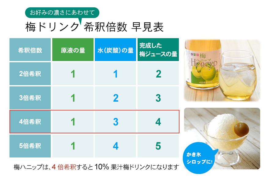 希釈用梅ドリンク 梅ハニップ 12本セット