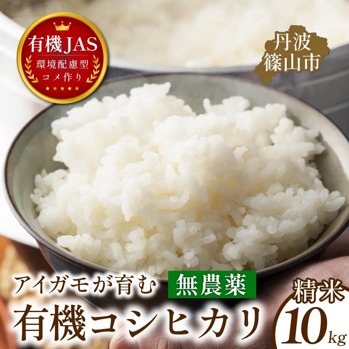 〈8年産予約〉有機米 無農薬 コシヒカリ 精米 10kg 有機米