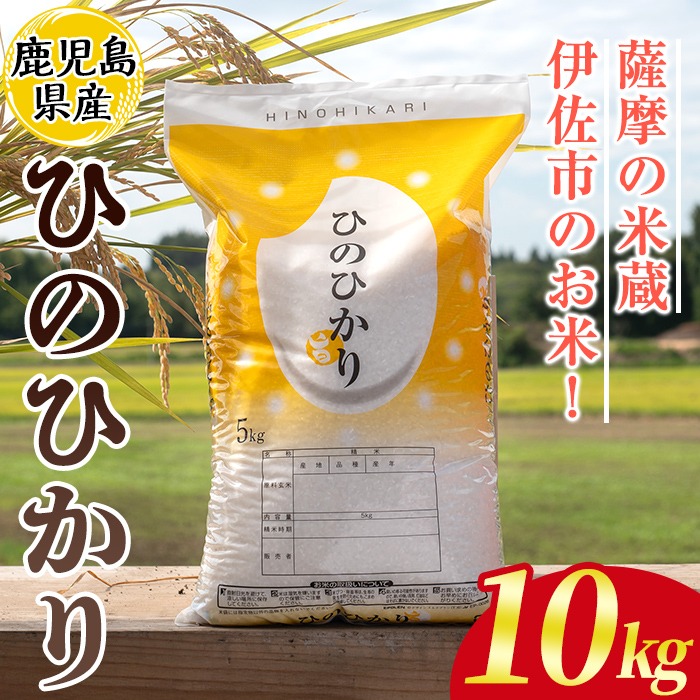 isa808 鹿児島県産ひのひかり(10kg) 国産 鹿児島県 米 お米 白米 伊佐米 【赤崎農園】