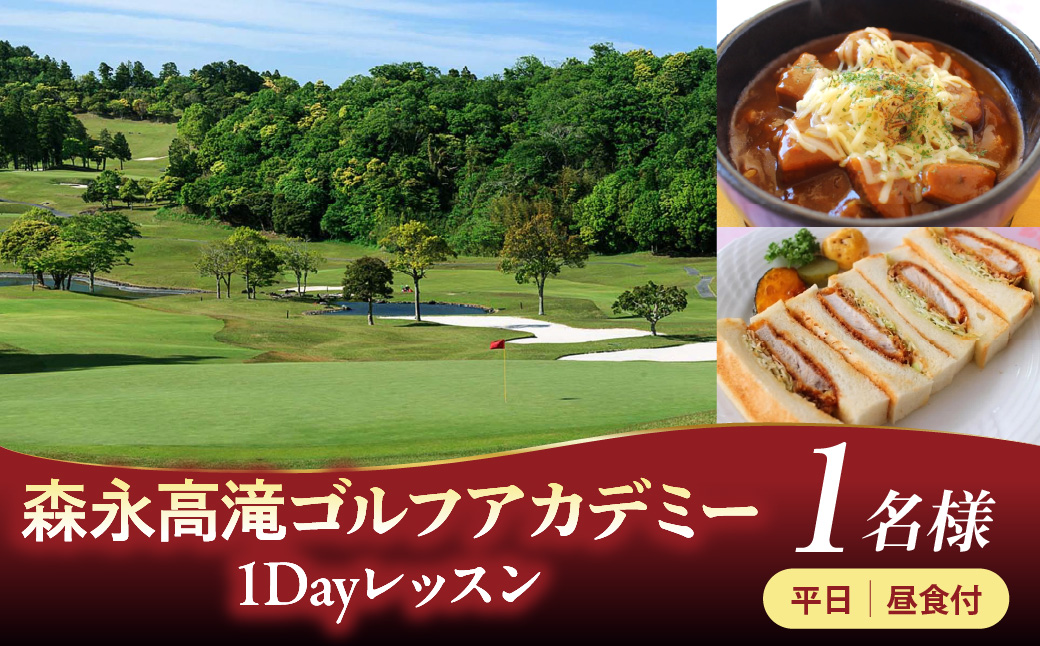 森永高滝ゴルフアカデミー1Dayレッスン 1名様 昼食付（平日）