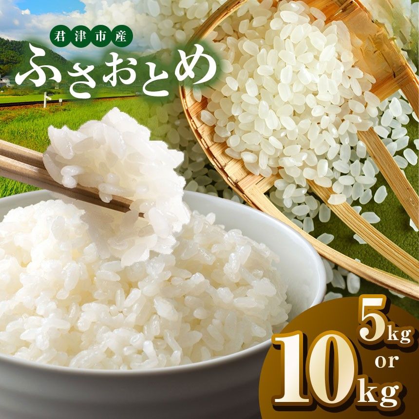 【ふるさと納税】 新米 【 選べる容量 】令和7年産 君津産 ふさおとめ 5kg or 10kg 米 コメ こめ お米 千葉県産 千葉県 君津市 きみつ JAさだもと