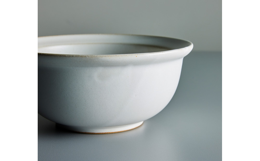 Tableware Deep Bowl Rimペアセット14cm 乳白
