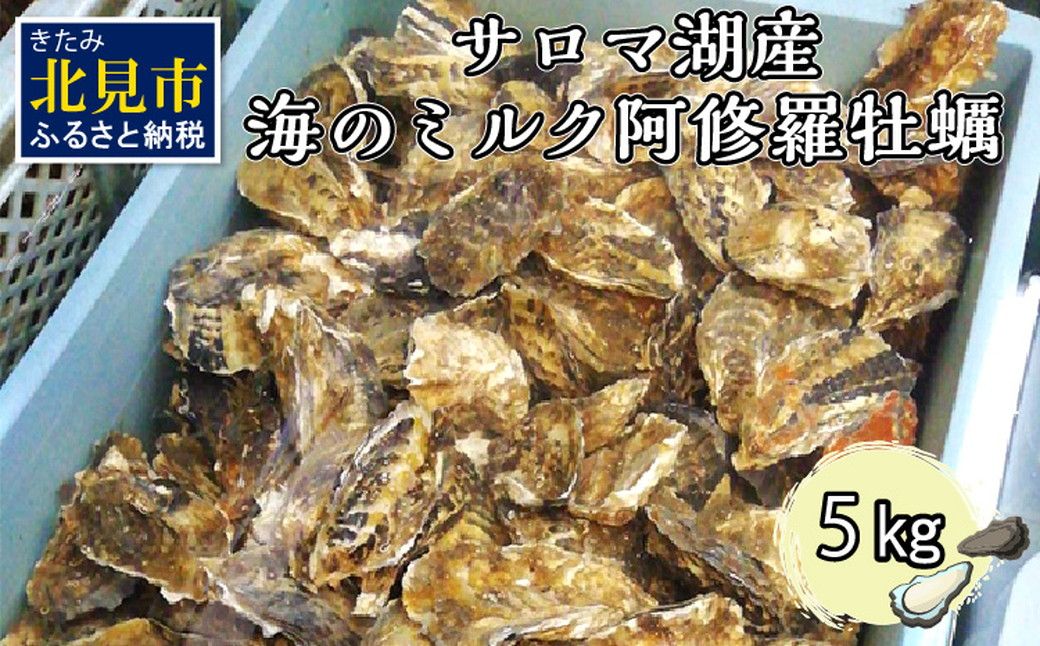 【予約：2025年10月中旬から順次発送】サロマ湖産 海のミルク 阿修羅牡蠣 5kg ( 魚介類 海鮮 魚介 牡蠣 かき カキ 海のミルク サロマ湖 5キロ 期間限定 国産 1年カキ )【031-0006-2025】