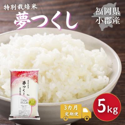 ふるさと納税 小郡市 定期便 3回 特別栽培米 福岡県 小郡産 夢つくし 5kg 米[No5354-2296]