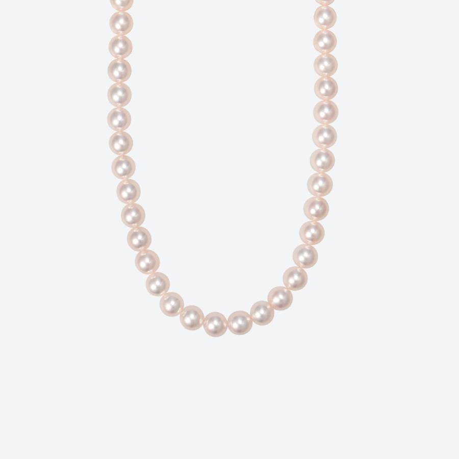 アコヤパール　ネックレス・ピアスセット（E8.5ｍｍ）セット（ピンク）４　鑑別書付(MKhp-022)