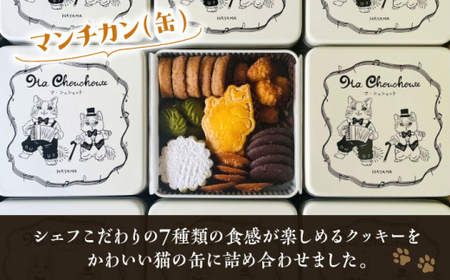 【全6回定期便】マンチカン（缶）クッキー／ クッキー [ASBU007]