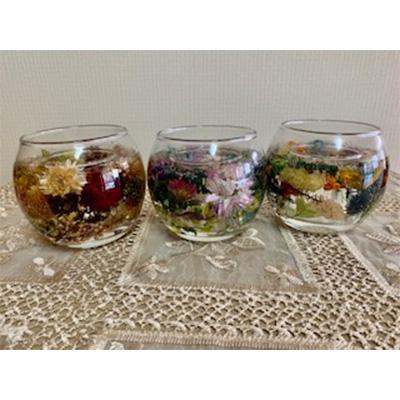 ふるさと納税 嘉手納町 お任せ花アートジェルキャンドル2点セット |  | 03