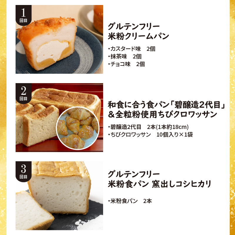 【全4回】人気のパン食べ比べ 定期便 H028-082