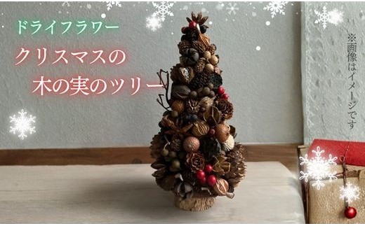ドライフラワー クリスマス木の実ツリー │ 花  クリスマスツリー クリスマス 静岡県 小山町