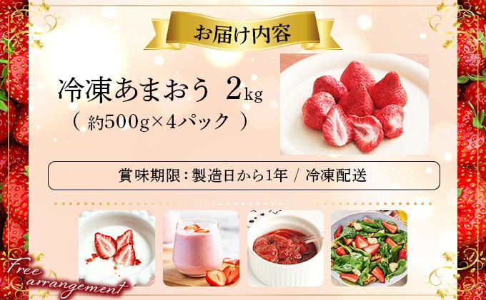 自然環境農法 福岡県産 冷凍あまおう 2kg 2kg