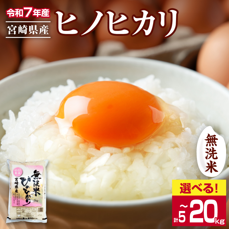 ≪内容量が選べる≫ 無洗米 令和7年産 ヒノヒカリ 期間限定 宮崎県産 お米 ご飯 ライス 国産 人気 おすすめ 食品 精米 白米 ひのひかり おにぎり お弁当 炊き込みご飯 雑炊_S-CA93-25