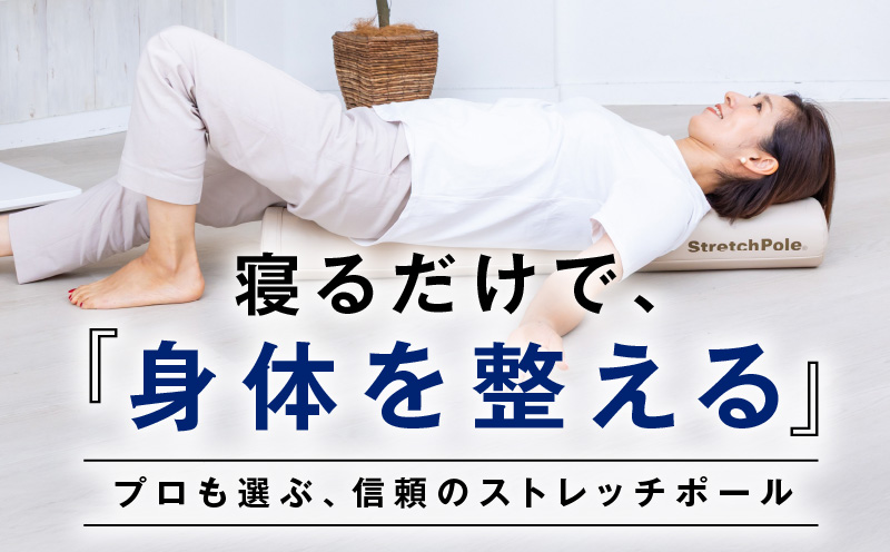 【LPN社製】ストレッチポールEX アイボリー 2本セット【正規品 セルフケア ストレッチ エクササイズ 腰痛 肩こり 体幹 コアトレ】 100F077