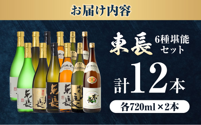 東長 6種堪能セット 計12本（大吟醸 東長・褒紋東長・純米吟醸 東長・慶紋東長・純米東長・金紋東長）720ml / 日本酒 / 佐賀県 / 瀬頭酒造株式会社 [41AIAD105]