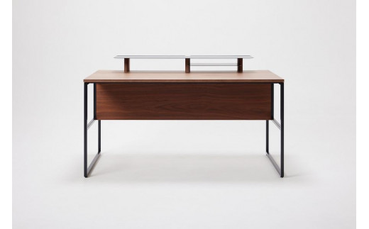 
            パソコンデスク リモートワーク ウォールナット 140 シェルフ大付 WAAKstation2WN 1407 shelf
          