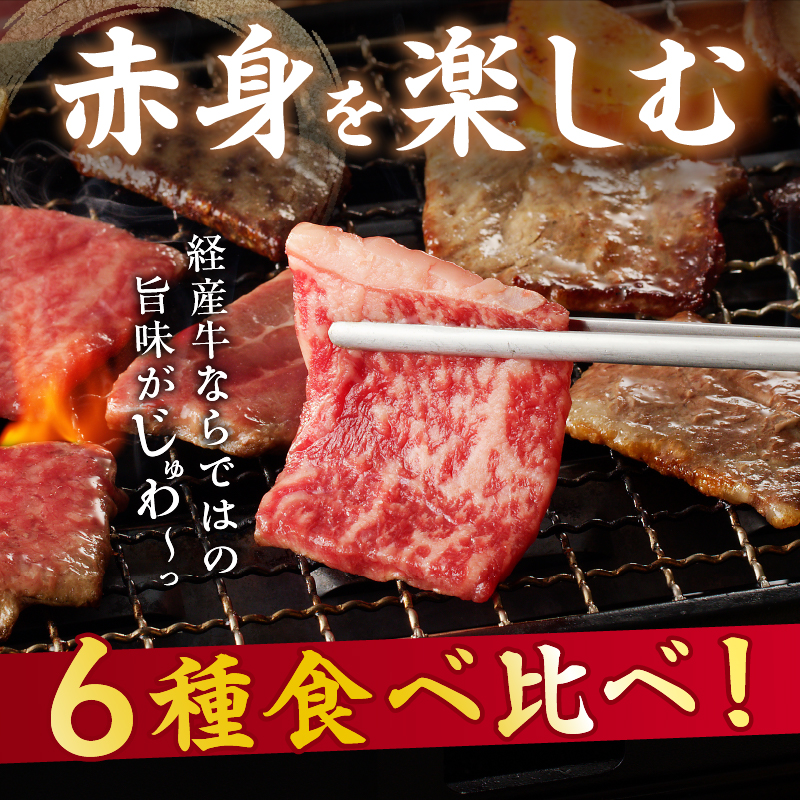 生産者応援≪訳あり≫黒毛和牛(経産牛)6種焼肉セット(合計300g)_T030-0221【肉 牛 牛肉 おかず 国産 人気 ギフト 食品 お肉 焼き肉 BBQ お土産 贈り物 送料無料 プレゼント】