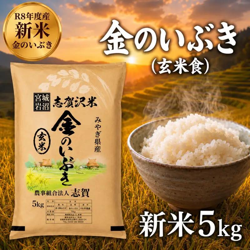 新米 令和8年産 金のいぶき 5kg  玄米
