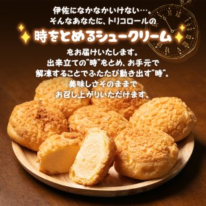 isa246 伊佐銘菓！トリコロールのシュークリーム＜クッキー生地＞(7個)お菓子 洋菓子 スイーツ おやつ 冷凍 冷凍便 家族団欒【ケーキハウストリコロール】