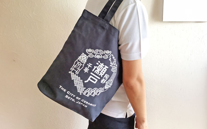 いいもんせともんポロシャツ(ホワイトS)＆トートバッグセット / ご当地 ポロシャツ トートバッグ 服  地元 ロゴ グッズ トート バッグ /瀬戸市/アイパック [BBCM011]