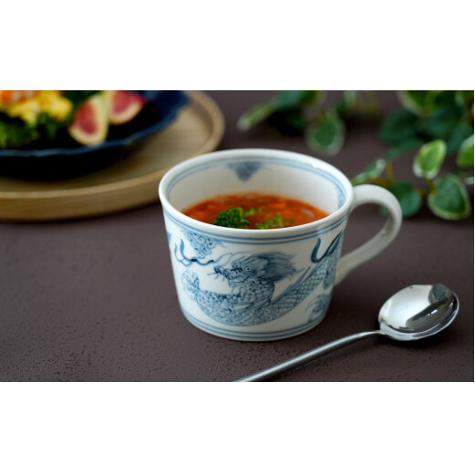 有田焼 坂本窯陶工房 龍絵スープマグ 35000円 3.5万円 A35-510